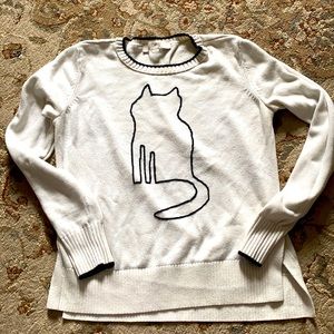 Loft cat sweater cream color